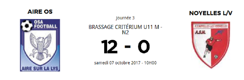 Actualité Les U112 Remportent Une Victoire Facile Club Football Os Aire Football Footeo 4662